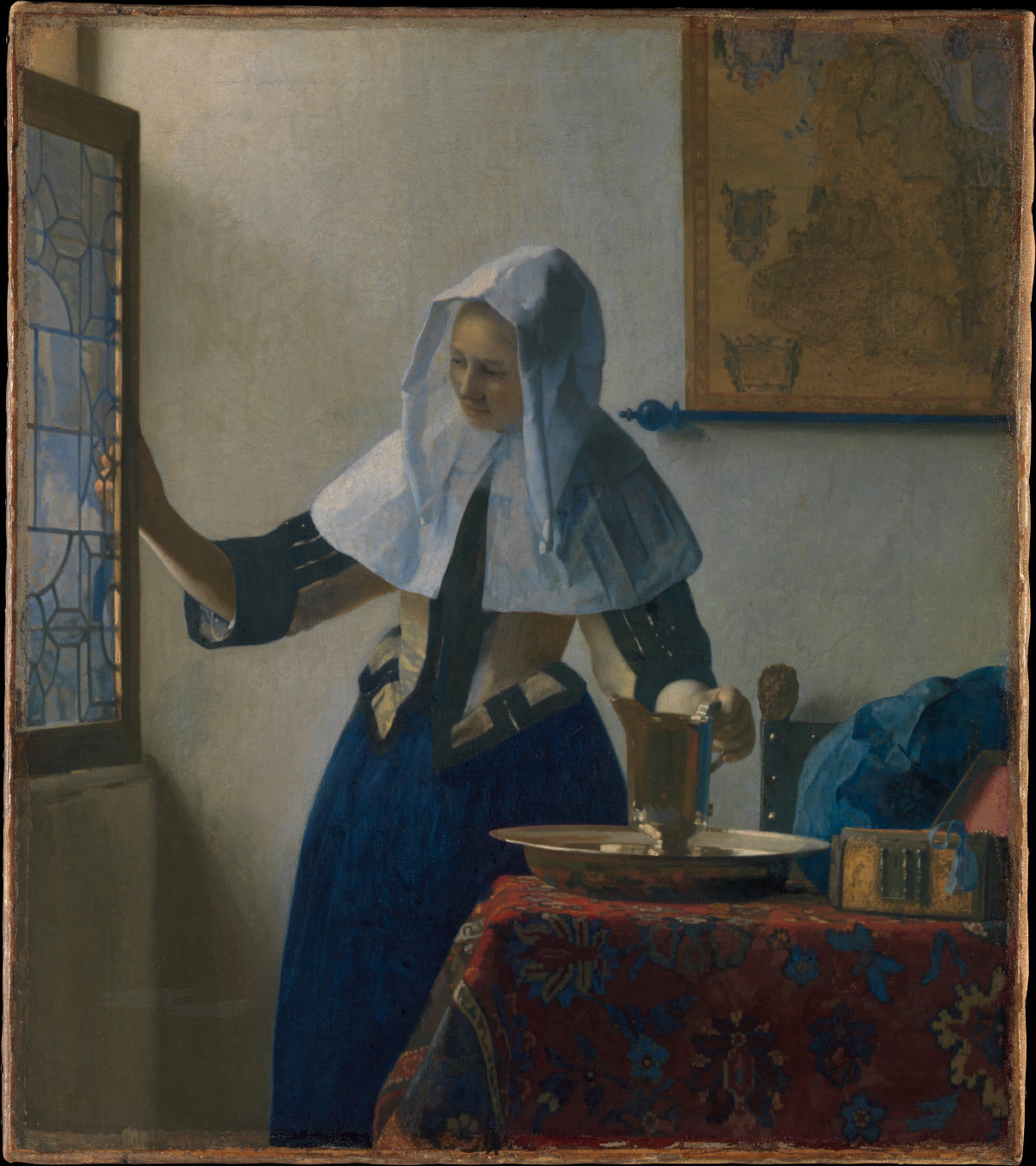 Vermeer, Young Woman with a Water Pitcher, natural